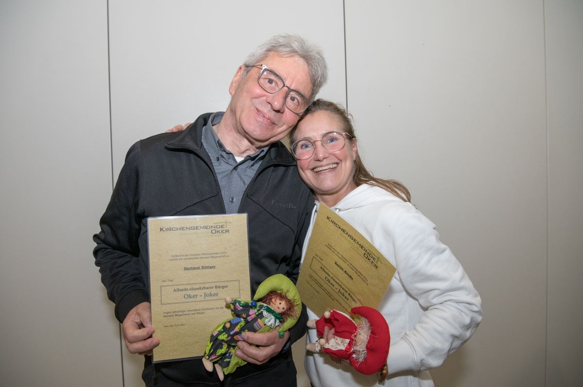 Oker-Joker 2024 Kathrin Knoke (rechts) und Hartmut Röttger (links)